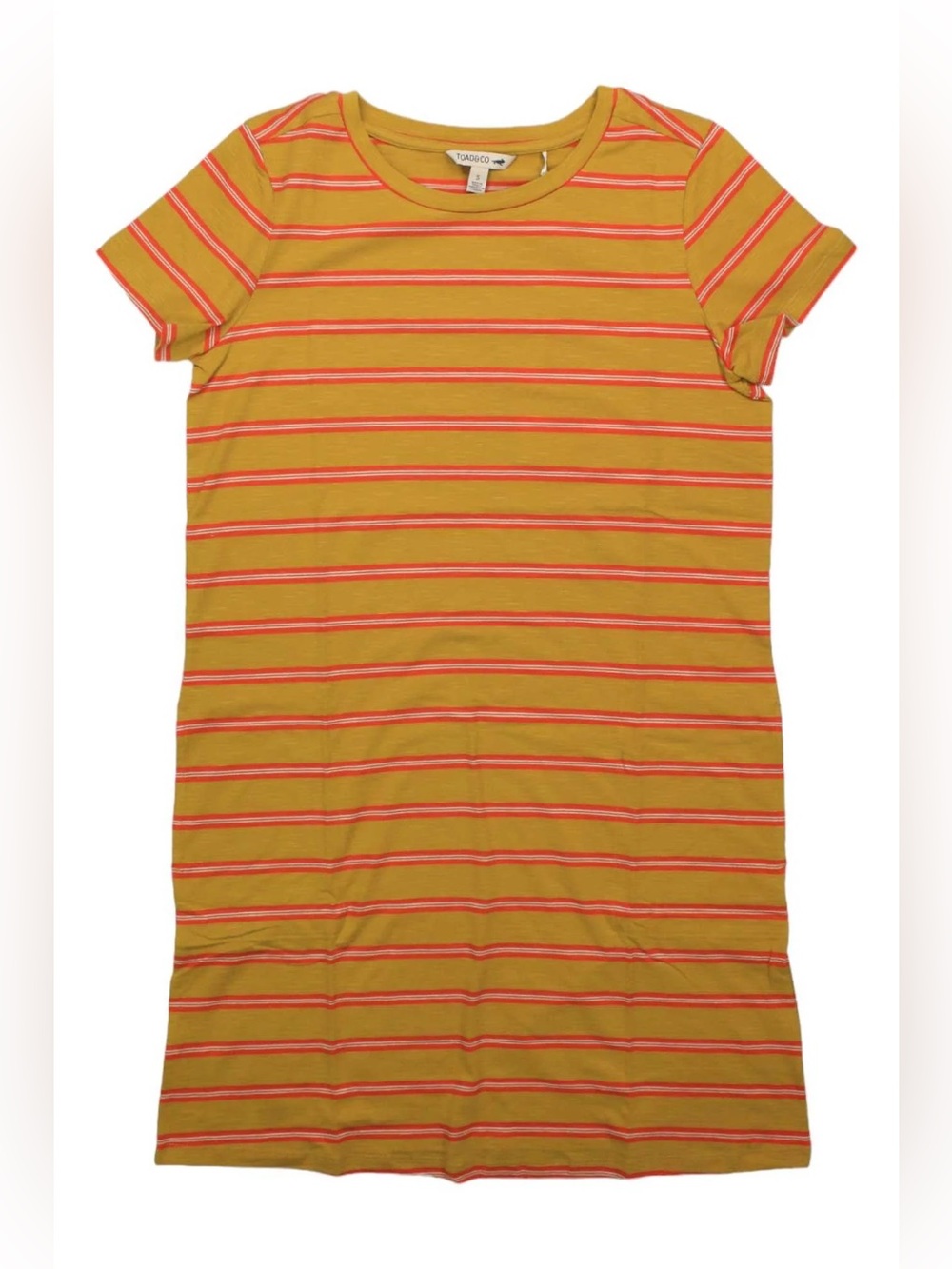 Toad & Co - Windemere II Stripe Colorful Pocket Short Sleeve Mini Dress Size Sm